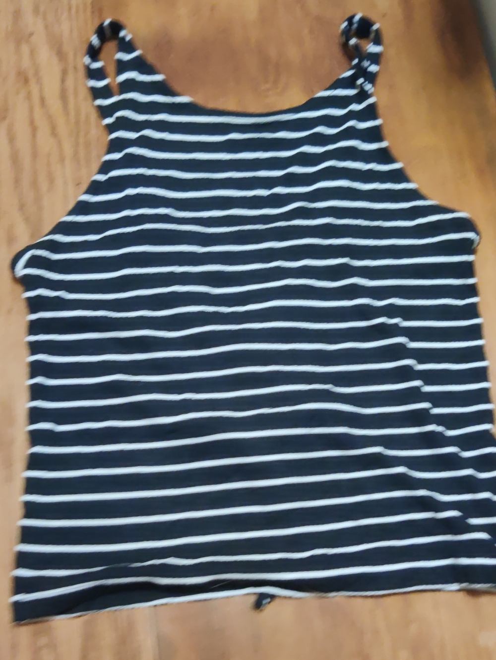 American Eagle Outfitters Black and White Stripe Tank